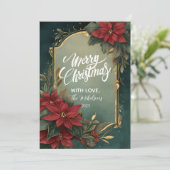 Koninklijke Smaragd Kerst Feestdagenkaart (Staand voorkant)