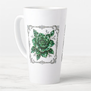 Koninklijke Smaragd Kristallen Bloemcollectie Latte Mok