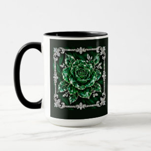 Koninklijke Smaragd Kristallen Bloemcollectie Mok