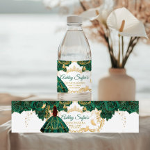 Koninklijke Smaragdgroene Gouden Quinceañera