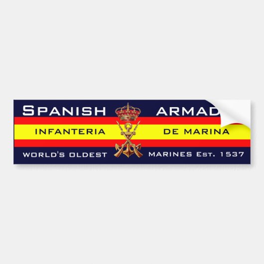 Koninklijke Spaanse mariniers Bumpersticker (Voorkant)