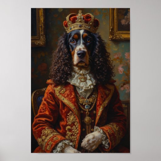 Koninklijke Springer Spaniel Portret Poster (Voorkant)