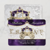 Koninklijke Sprookje RSVP Kaart (Voorkant / Achterkant)