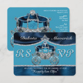 Koninklijke Sprookje RSVP Kaart (Voorkant / Achterkant)