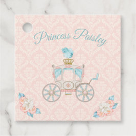Koninklijke Sprookjes Prinses Koets Rozen Bedankjes Labels