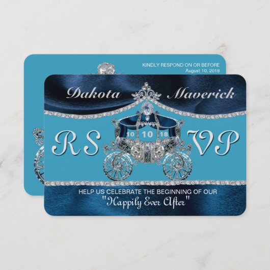 Koninklijke Sprookjes RSVP Kaart (Voorkant / Achterkant)