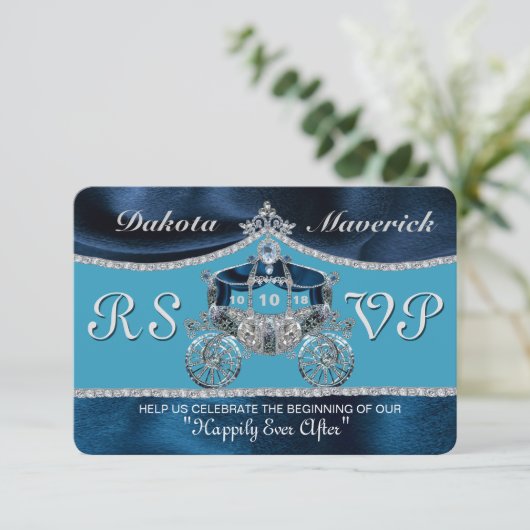 Koninklijke Sprookjes RSVP Kaart (Staand voorkant)