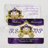 Koninklijke Sprookjes RSVP met Liedverzoek Kaart (Voorkant / Achterkant)