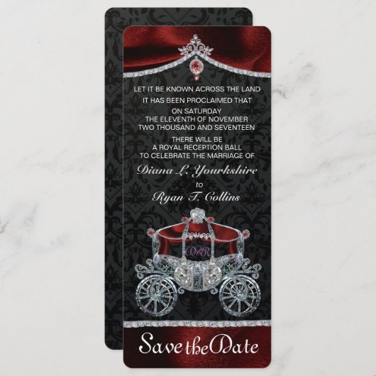 Koninklijke Sprookjes Save the Date (Voorkant / Achterkant)