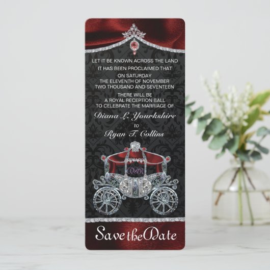 Koninklijke Sprookjes Save the Date (Staand voorkant)