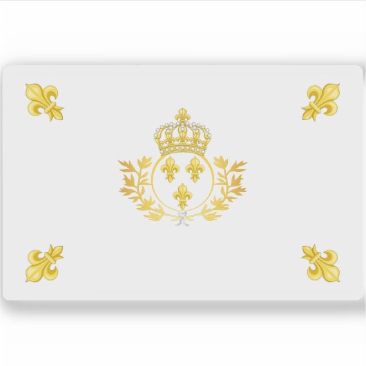 Koninklijke Standaard Vlag van Frankrijk (1814-183 Sticker (Voorkant)