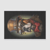Koninklijke Steampunk Boxer Hond Decoupage Links 1 Tissuepapier (Voorkant)
