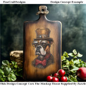 Koninklijke Steampunk Boxer Hond Decoupage Links 1 Tissuepapier