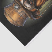Koninklijke Steampunk Boxer Hond Decoupage Rechts Tissuepapier (Detail)