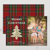 Koninklijke Stewart Pset - aangepast kerstfotokaar Feestdagenkaart (Voorkant / Achterkant)