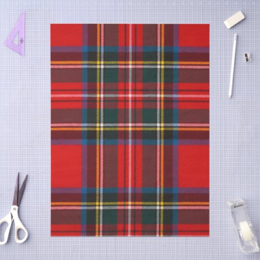 Koninklijke Stewart Rood Schotse Plaid Tissuepapier (Craft)