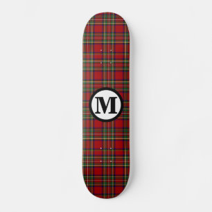 Koninklijke Stewart Tartan Plaid Schotse Clan Mono Persoonlijk Skateboard