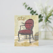 Koninklijke Stoel en Kroon Kaart (Staand voorkant)