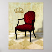 Koninklijke Stoel en Kroon Poster (Voorkant)