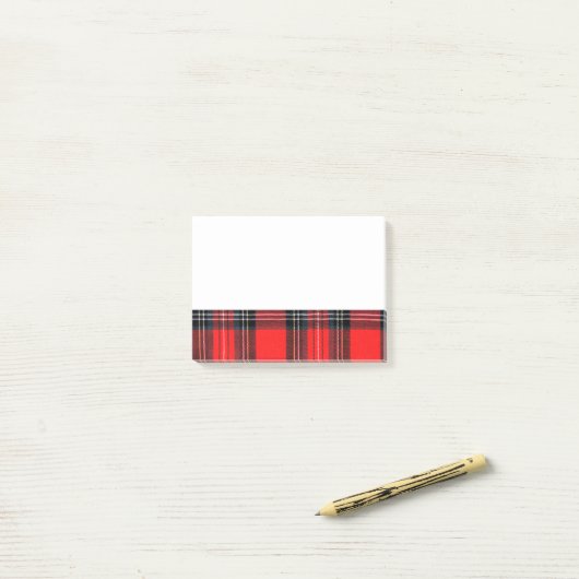  koninklijke tartan post-it® notes (Op bureau)