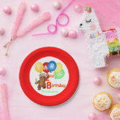 Koninklijke Teddy Bear 2e verjaardag Papieren Bordje (Feest)