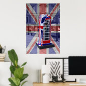 Koninklijke telefooncel poster (Thuiskantoor)