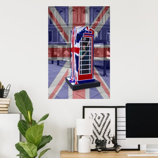 Koninklijke telefooncel poster (Thuiskantoor)