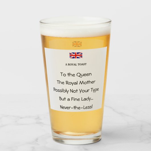 Koninklijke Toast Funny Novelt Glas  (Voorkant gevuld)