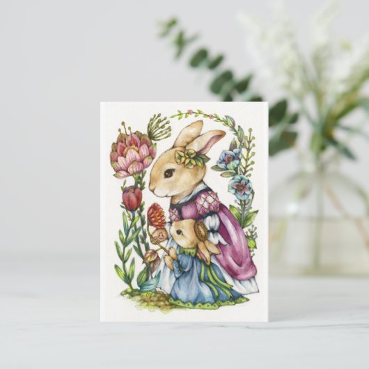 Koninklijke Tutor - Princess Rabbit Art Briefkaart (Staand voorkant)