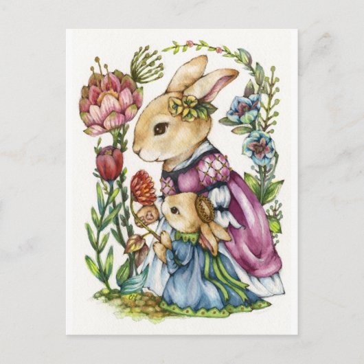Koninklijke Tutor - Princess Rabbit Art Briefkaart (Voorkant)