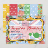 Koninklijke uitnodiging van British Birthday Party (Voorkant / Achterkant)