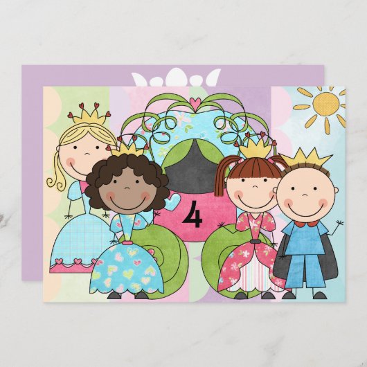 Koninklijke Uitnodiging van de prinses van Birthda (Voorkant / Achterkant)