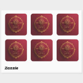 Koninklijke Uitnodiging Vierkante Sticker (Vel)