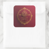 Koninklijke Uitnodiging Vierkante Sticker (Tas)