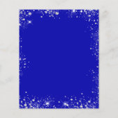 Koninklijke uitnodiging voor bruiloft met blauwe z flyer (Achterkant)