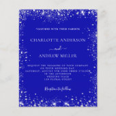 Koninklijke uitnodiging voor bruiloft met blauwe z flyer (Voorkant)