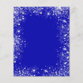 Koninklijke uitnodiging voor bruiloft met blauwe z flyer (Achterkant)