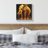 Koninklijke Vergulde Olifant Canvas Afdruk (Insitu (Slaapkamer))