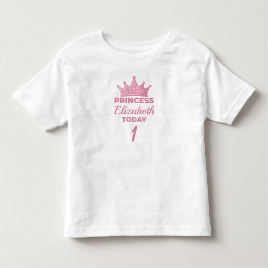 KONINKLIJKE VERJAARDAG – Princess T-shirt met eige (Voorkant)