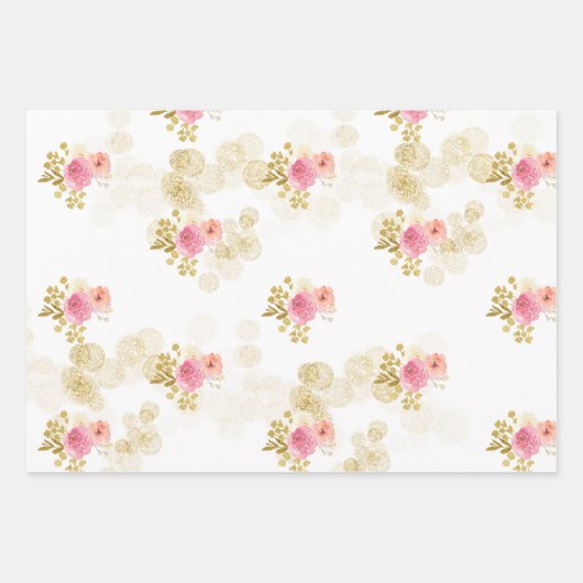 Koninklijke verjaardag van de roze prinses inpakpapier vel (Voorkant 3)