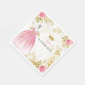 Koninklijke verjaardag van de roze prinses servet (Hoek)