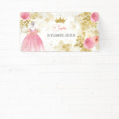 Koninklijke verjaardag van de roze prinses spandoek (Insitu)