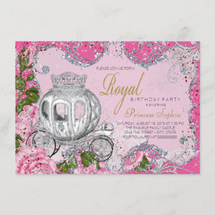 Koninklijke verjaardagsfeest prinses kaart