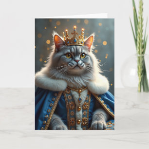 Koninklijke Verjaardagskaart voor Katten Kaart