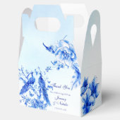 Koninklijke Victoriaans waterverf bruiloft met bla Bedankdoosjes (Geopend)