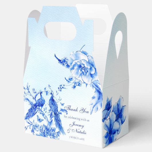Koninklijke Victoriaans waterverf bruiloft met bla Bedankdoosjes (Geopend)
