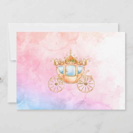 Koninklijke viering 5 aquarel kleine prinses kaart (Achterkant)