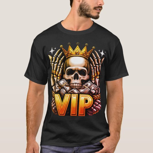 Koninklijke VIP Schedel T-Shirt - King of the Road (Voorkant)