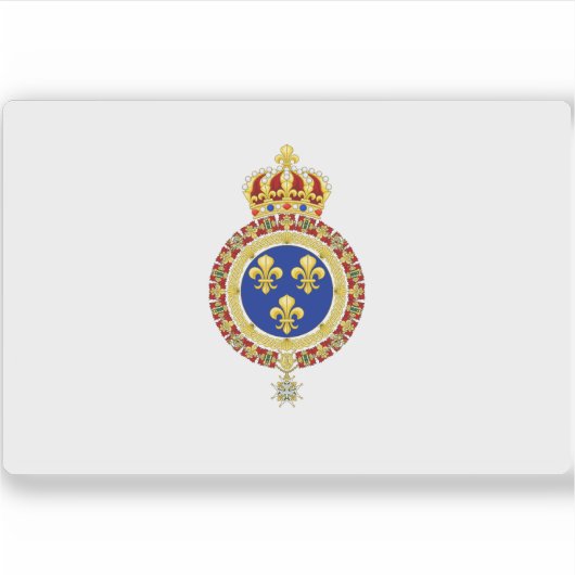 Koninklijke vlag van Frankrijk (Bourbon Restoratio Sticker (Voorkant)