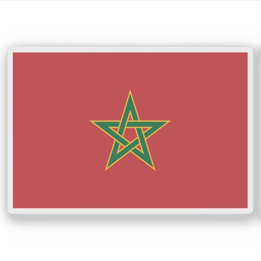 Koninklijke vlag van Marokko Sticker (Voorkant)